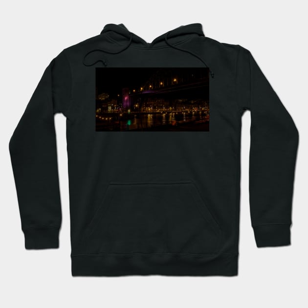 Newcastle Quayside At Night Hoodie by axp7884